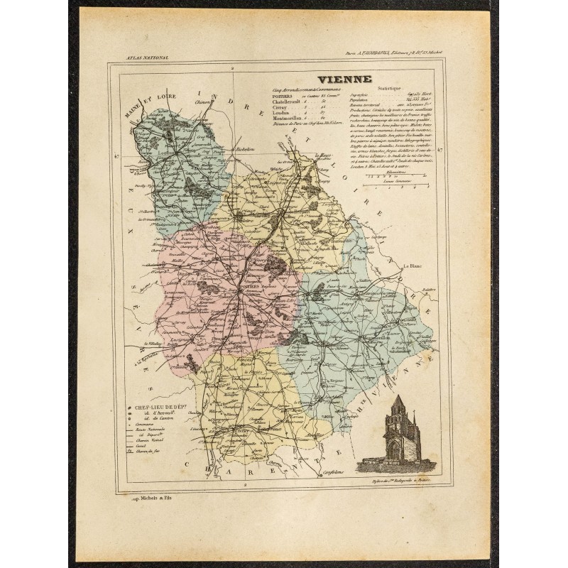 Gravure de 1896 - Département de la Vienne - 1