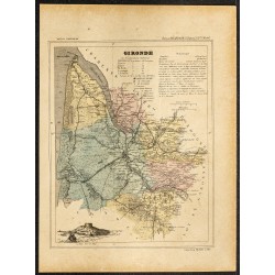 Gravure de 1896 - Département de la Gironde - 1