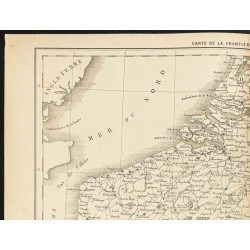 Gravure de 1881 - Nord de la France, Belgique et Luxembourg - 2