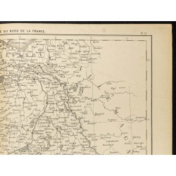 Gravure de 1881 - Nord de la France, Belgique et Luxembourg - 3