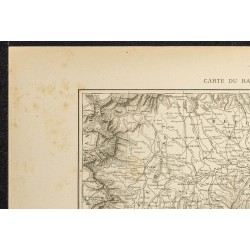 Gravure de 1881 - Carte du bassin du Pô - 2