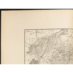 Gravure de 1881 - Carte de la bataille de Hohenlinden - 2