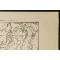 Gravure de 1881 - Bataille de Neerwinden en Belgique - 3