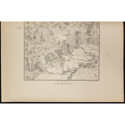 Gravure de 1881 - Bataille de Neresheim en Allemagne - 3