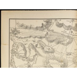 Gravure de 1881 - Carte de la Bataille de Kolin - 2