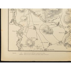 Gravure de 1881 - Carte de la Bataille de Kolin - 4