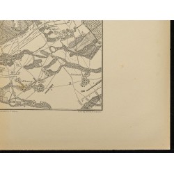Gravure de 1881 - Carte de la bataille de Krefeld - 5