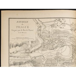 Gravure de 1881 - Bataille de Prague en 1757 - 2