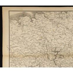 Gravure de 1881 - Carte militaire de l'Allemagne - 2