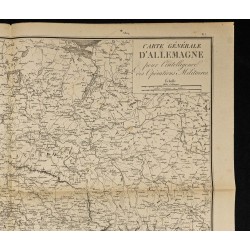 Gravure de 1881 - Carte militaire de l'Allemagne - 3