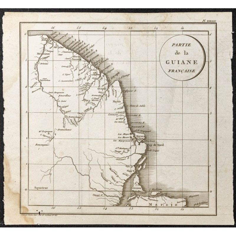 Gravure de 1798 - Guyane Française - 1