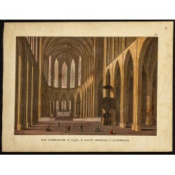 Gravure de 1827 - Eglise Saint-Germain-l'Auxerrois - 1