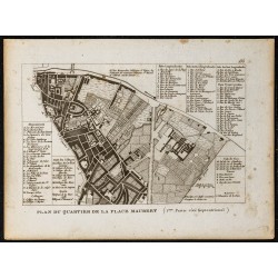 Gravure de Quartier de la place Maubert - 1