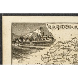 Gravure de 1865 - Basses-Alpes et Allier - 3