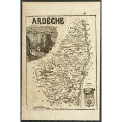 Gravure de 1865 - Ardennes et Ardèche - 2