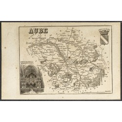 Gravure de 1865 - Ariège et Aube - 2