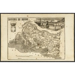 Gravure de 1865 - Calvados et Bouches-du-Rhône - 2