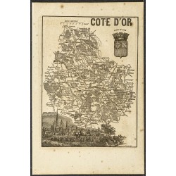 Gravure de 1865 - Côte d'Or et Côtes-d'Armor - 1