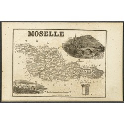 Gravure de 1865 - Moselle et Nièvre - 1