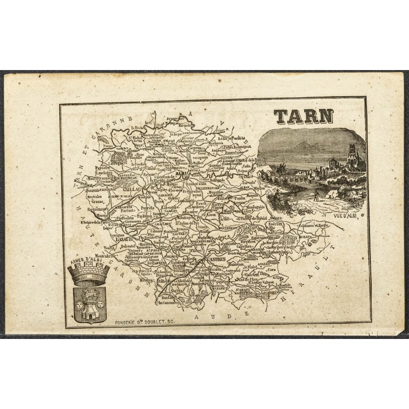 Gravure de 1865 - Tarn et Tarn-et-Garonne - 1
