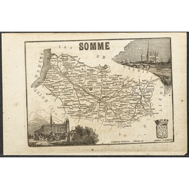 Gravure de 1865 - Somme et Deux Sèvres - 1