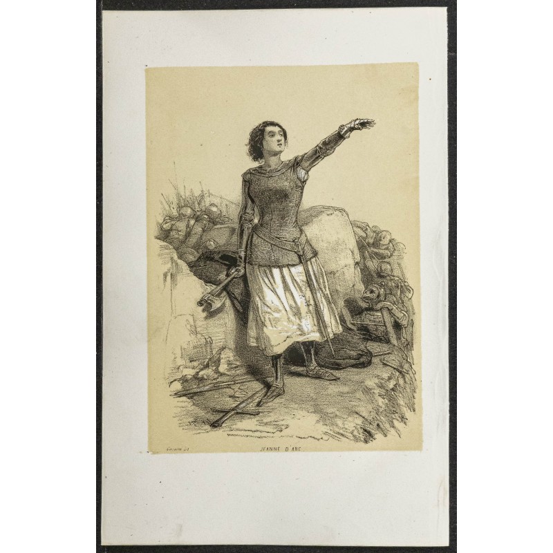 Gravure de 1850ca - Portrait de Jeanne d'Arc - 1