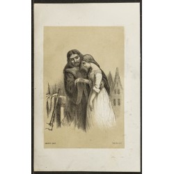 Gravure de 1850ca - Portrait de Jeanne Grey - 1
