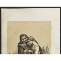 Gravure de 1850ca - Portrait de Jeanne Grey - 2