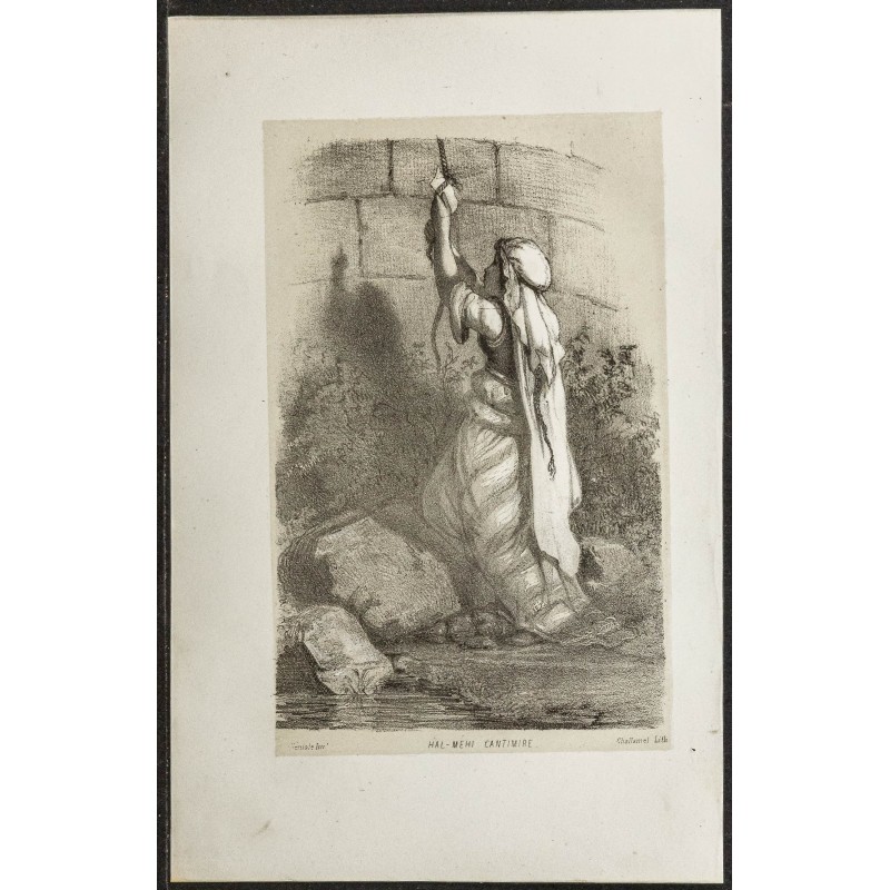 Gravure de 1850ca - Portrait de Hal-Mehi Cantimire - 1