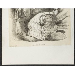 Gravure de 1850ca - Portrait de Henriette de France - 3