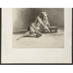 Gravure de 1850ca - Portrait de Blaise Pascal - 3