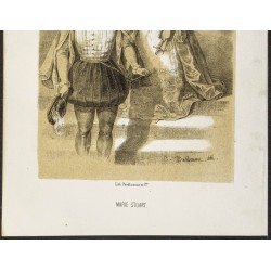 Gravure de 1850ca - Portrait de Marie Stuart - 3