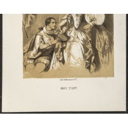 Gravure de 1850ca - Portrait de Marie Stuart - 3