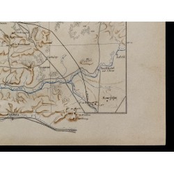 Gravure de 1880 - Carte des positions militaires de Laon & La Fère - 5