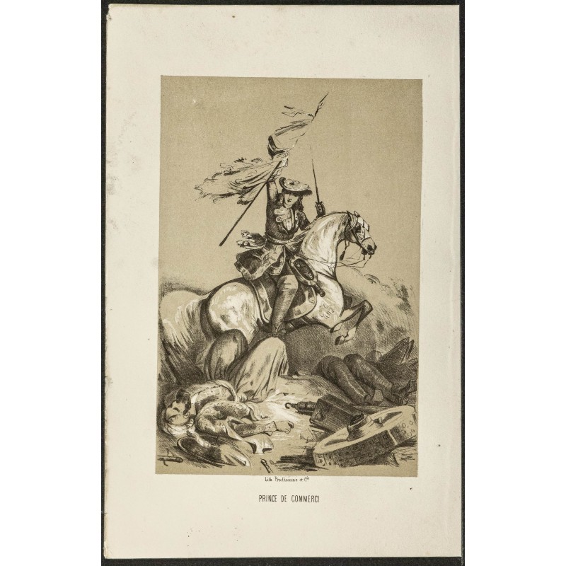 Gravure de 1850ca - Portrait du Prince de Commerci - 1