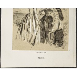 Gravure de 1850ca - Portrait de Henri Mondeux - 3