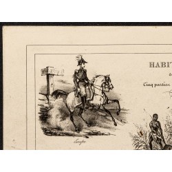 Gravure de 1840ca - Habitants du monde - 2