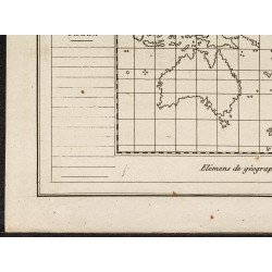 Gravure de 1840ca - Carte muette de l'Océanie - 4