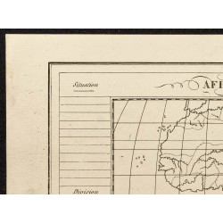 Gravure de 1840ca - Carte muette de l'Afrique - 2