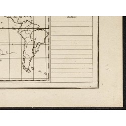 Gravure de 1840ca - Carte muette de l'Amérique - 5