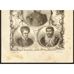 Gravure de 1882 - Bernard Palissy, Jean Cousin, Lescot ... - 3