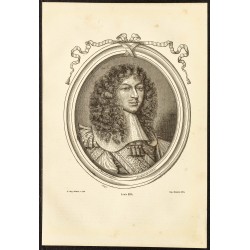Gravure de 1882 - Portrait de Louis XIII - Gravure ancienne - Roi de France - - 1