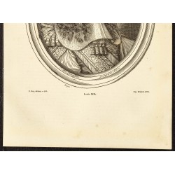 Gravure de 1882 - Portrait de Louis XIII - Gravure ancienne - Roi de France - - 3