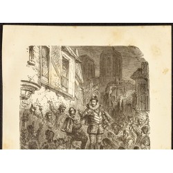 Gravure de 1882 - Fils du maréchal de Cossé-Brissac - Gravure ancienne - 2