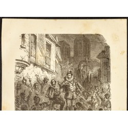 Gravure de 1882 - Fils du maréchal de Cossé-Brissac - Gravure ancienne - 2