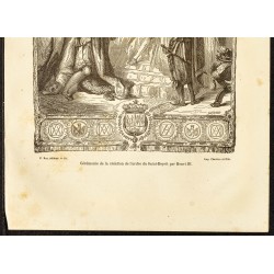 Gravure de 1882 - Création de l'ordre du Saint-Esprit - 3