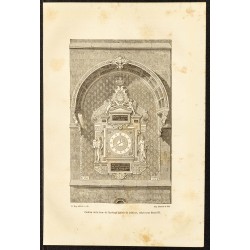 Gravure de 1882 - Tour de l'Horloge du Palais de la Cité à Paris - 1