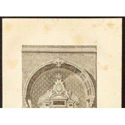 Gravure de 1882 - Tour de l'Horloge du Palais de la Cité à Paris - 2