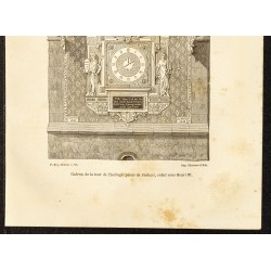Gravure de 1882 - Tour de l'Horloge du Palais de la Cité à Paris - 3