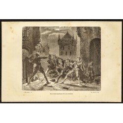 Gravure de 1882 - Bussy tenait hardiment tête aux assaillants - 1